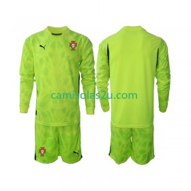 Camisolas de futebol Portugal Guarda Redes Criança Equipamento Principal 2025 Manga Comprida